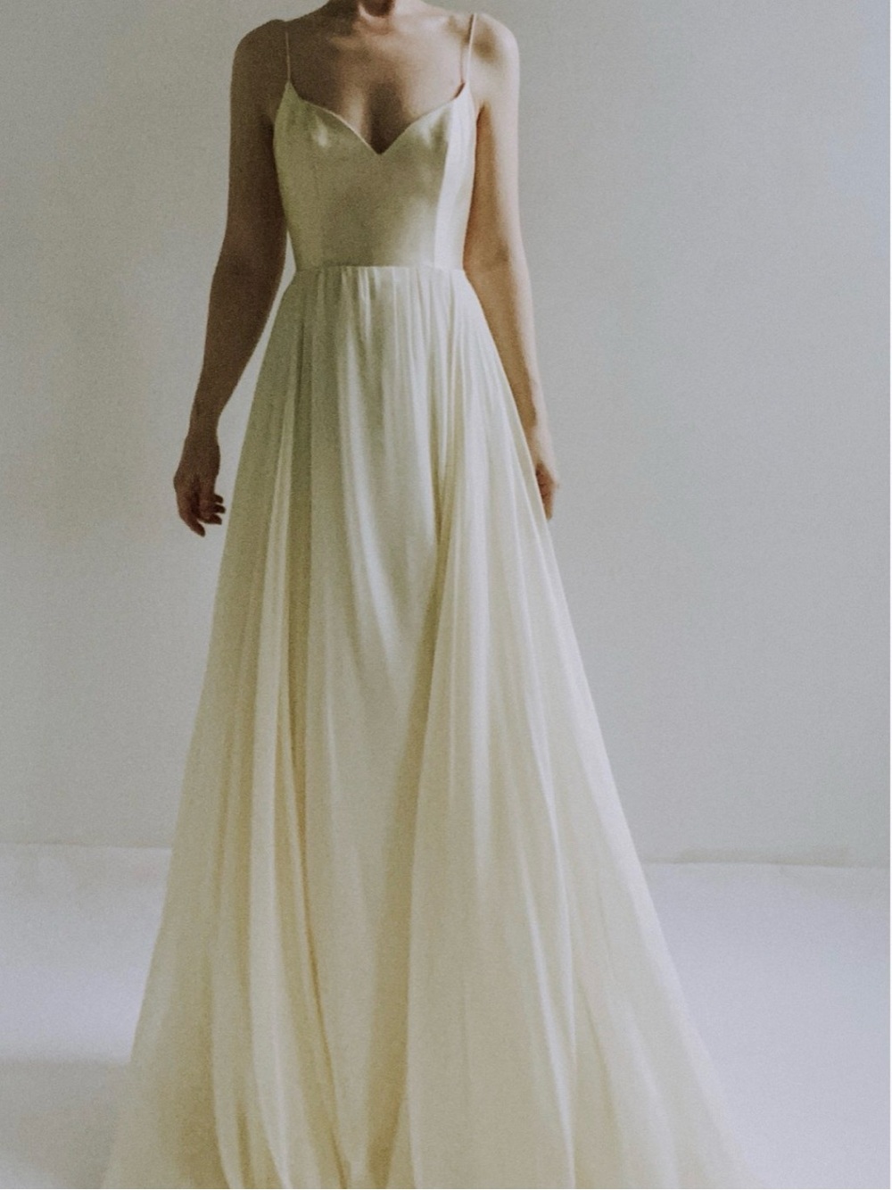 Leanne Marshall Belulah Silk Gold Wedding Dress Champagne Gown 0